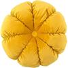 Fouriding Cuscino rotondo a forma di petalo in velluto, 45 cm, per soggiorno, divano, letto, sedia, pavimento, auto, decorazione per la casa (giallo)