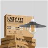 LEDSone Paralume in metallo a forma di disco volante industriale vintage in ottone giallo, facile da montare per lampade E27 60W (Argento Spazzolato, Pack 1)
