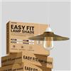 LEDSone Paralume in metallo a forma di disco volante industriale vintage in ottone giallo, facile da montare per lampade E27 60W (Ottone Spazzolato, Pack 1)