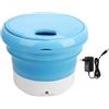 Gavigain Lavatrice pieghevole Lavatrice portatile multifunzionale salvaspazio per biancheria intima, pantaloni, calzini (Blu)