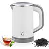 VOMONO Mini bollitore da viaggio 800 M: bollitore elettrico in acciaio inox, adatto per ufficio, viaggi d'affari, campeggio a casa, caffè e tè (bianco)