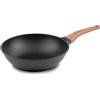 ROSMARINO Wok 30 cm - Wok in Alluminio Pressato Duro con Rivestimento Antiaderente Tedesco, Adatto a Tutti i Piani Cottura Inclusa Induzione, Padella Wok di Alta qualità
