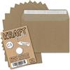 NEUSER PAPIER Gustav Neuser® - 25 buste per lettere, formato DIN C5, in carta kraft, 140 g/m², 229 x 162 mm, colore marrone, interno grigio