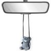 VIPbuy Elefante oscillante in legno 100% fatto a mano Ornemento da appendere all'auto, intagliato e dipinto a mano