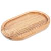 Piriuuo Vassoio ovale in legno, 20 x 12 x 1,5 cm, in legno di acacia, decorazione marrone, vassoio ovale in legno per pane, dessert, biscotti, tè, caffè, torte, frutta, piccoli oggetti
