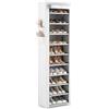 Vicye Scarpiera a 11 Ripiani con Copertura Antipolvere per 20-22 Paia di Scarpe, Impermeabile, Scarpiera Migliorare l'utilizzo dello spazio Slim in Tessuto, per Tacchi Alti, Scarpe Sportive, Bianco