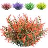 Boic 10 Pezzi Lavanda Artificiale, Fiori Finti Per Decorazioni, Fiori Finti Da Esterno Resistenti Ai Raggi Uv Fiori Artificiali Decorazione Per Casa, Giardino, Camera Da Letto, Matrimonio (Arancia)