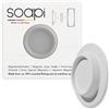 Soapi® Grigio - Portasapone Magnetico Ecologico | Design e Fissaggio Potente senza Forare o Aspirare | Prodotto in Germania | Realizzato con Rifiuti Marini e Reti da Pesca Riciclate