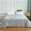 HETOOSHI Morbida coperta in pile, soffice coperta in pile, calda e calda, per letto e divano, per casa e ufficio, (grigio, 150 x 200 cm)