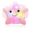 Shengou Cuscino con Led,Cuscini a Forma di Stella,Cuscino Forma Stella,Cuscino Luminoso Notte,Cuscino Stella Bambina,Cuscino a Forma di Stella,Cuscino Stella Bambini,Deco Stella Cuscino (Rosa)
