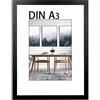 wyewye Cornice per foto A3, cornice in MDF in legno Din A3 nero, 29,7x42 cm, cornice A3 con vetro acrilico - per appendere verticalmente o orizzontalmente, per foto, poster, puzzle
