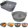 Moljaus Stampi per friggitrice ad aria 22 cm Accessori per friggitrice ad aria Stampi in silicone per friggitrice ad aria savarin e Contenitore per friggitrice ad aria Accessori per friggitrice ad aria 4 - 6L