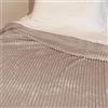 LARA MORADA - Plaid Matrimoniale, Morbidissimo Pile Flanel, Misura 210x230 cm, 500 gsm, Plaid Agnellato in Tinta, Coperta Pelosa Extra Calda Basilea Beige