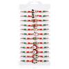 MIRKUZI Braccialetti per bambini, 12 pezzi Bracciale natalizio bracciale intrecciato regolabile con Babbo Natale pupazzo di neve ciondolo fiocco di neve regalo di Natale