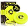 SPEEZER® Mini Frisbee Set di 3 - il disco giallo è il gadget sportivo per il divertimento all'aperto - piccolo e morbido, il disco frisbee sta in ogni tasca, ideale per bambini o professionisti