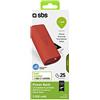 SBS S.p.a. tebb5000r Compact Power Bank, 1 USB Output 1 a Max, Cavo Micro USB Incluso Rosso