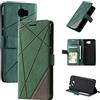 Kukoufey Cover per Huawei Y6 II Compact,Custodia per Huawei Y5II,Custodia in Pelle Custodia per Huawei Y6II Compact LYO-L01 LYO-L21 / Y5 II CUN-L01 CUN-L03 CUN-L23 CUN-L33 Custodia Cover Case Green