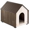 Ferplast KOYA Casetta per Cani in Legno FSC - Tetto Apribile, Spiovente, Trattamento Resina Impermeabile & Anti-UV - Griglia Aerazione - Piedi Isolanti - Porta Rifinita - S, 44 x 57,5 x h 56 cm
