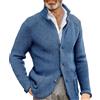 Generico Cardigan Uomo Cotone Leggero Senza Cappuccio Taglie Forti Maglione Spessa Cappotto Maniche Lunghe Giacchina vestibilità Morbida Giacca Slim Fit Maglia Semplice Felpa Comodo Top Fitness Maglia di Tuta