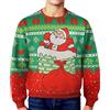 Generic Maglione Uomo Natale, Felpe Natale Da Uomo Natale Maniche Lunghe T Shirt Uomo 3d Divertente Stampato Felpa Girocollo Santa Christmas Felpa Camicia Maglioni Di Natale Brutti Sweatshirts Maglietta