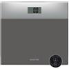 Salter 9206 SVSV3R - Bilancia elettronica in vetro, capacità massima 180 kg, piattaforma in vetro temprato, display LCD di facile lettura, attivazione step-on, batterie incluse, argento/bianco