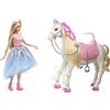 Barbie Princess Adventure con Barbie principessa e Cavallo dei Sogni, giocattolo interattivo con 3 canzoni, luci, suoni e movimenti realistici, regalo per bambine dai 3 ai 7 anni, GYK64