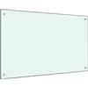 vidaXL Paraschizzi per Cucina Paraspruzzi Fornelli Resistente al Calore Pannello Splashback Parete Bianco 80x50 cm in Vetro Temperato