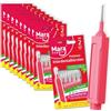 MARA EXPERT Spazzole interdentali ISO 2 - 10 x 8 spazzole interdentali rosa - Spazzolino interdentale con setole naturali - Manuale, fisso, per denti, impianti, corone, parentesi graffe e molari
