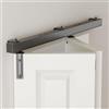 BONIKLUBA Kit hardware per porta scorrevole a 2 porte, montaggio a parete, fluido e silenzioso, facile da installare, senza porta [adatto a porte doppie larghe 48,8 cm)