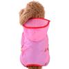 PETCUTE Impermeabile Cane,ultraleggero,Impermeabile per Cani con Cappuccio Trasparente,Mantellina Cane Pioggia con Polsini Elastici, Adatto a Cani di Taglia Grande, Media e Piccola,Rosa,M