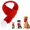 MorLuks Sciarpa natalizia cane gatto, sciarpa natalizia rossa, costume natalizio cane, costume natalizio animale domestico, vestiti per cani per decorazioni natalizie, taglia S