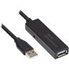 Good Connections Cavo di prolunga attivo USB 2.0-15 m - maschio A a femmina A - Conduttore in rame/CU - Alimentazione per dispositivi affamati - Cavo ripetitore con amplificazione del segnale - nero