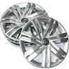 Volkswagen 2G0071454 - Set di 4 copricerchi da 14, argento brillante