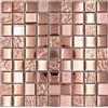 MOSANI Piastrelle a mosaico in vetro combinato EP bronzo, per cucina, bagno, MOS88-XCBR1