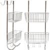 BAMODI Scaffale Per Doccia da Appendere - Mensola Doccia Bagno - Mensola Doccia Senza Foratura - Semplice Fissaggio Senza Perforare la Parete - Cromati 70 X 18,5 X 19 Cm L