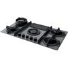 Elica - Nikolatesla Elica PRF0147742A Nikolatesla Flame GR/A/88 - Piano a Gas Vetro Grigio Cappa Integrata 88cm Versione Aspirante