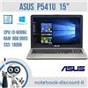 Asus P541U Notebook 15" Cpu i3-6006u Ram 8gb DDR4 M2-sata SSD 180gb Win10P
