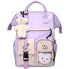 URFEDA Zaino Studente Carino Kawaii, Kawaii Zaino Donna Piccolo Orsacchiotto Peluche Bambola Studente Zaino Casual Tempo Libero Viaggio Daypack, Borsa Scuola Accessori Per Studente Regalo