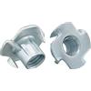 DSM-Verbindungstechnik Dadi con 4 punte in acciaio zincato a scelta in M4 M5 M6 M8 M10 (50 pezzi, M8 x 11 mm)