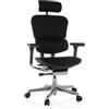 HJH Office sedia da ufficio ergonomica ERGOHUMAN GEN2 design originale, utilizzo 24 ore su 24, sedia da ufficio con supporto lombare flessibile, sedile imbottito, tessuto nero