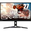 Lenovo Legion R27qe Gaming Monitor 27 QHD IPS (2560x1440), 0.5ms, 180Hz, Cavo HDMI, Input HDMI + DP, Bordi Ultrasottili, AMD FreeSync - Black