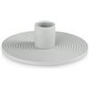 AmeliaHome Portacandele in ceramica 12 x 3,5 cm Morab Grigio