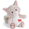NICI 49407 Cuddly Toy Love Cat Fluffy 25 cm Swivel Grey Sustainable Soft Plush Cute Plush Toy for Cuddling And Playing, for Children And Adults, Great Gift Idea