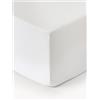 Westwing Collection Lenzuolo con angoli boxspring in flanella Biba - Bianco
