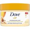 Dove Scrub Crushed Almond & Mango Butter For Silky Smooth Skin Body Scrub Exfoliates & Restores Skin's Natural Nutrients 10.5 oz