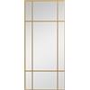 HOMCOM Specchio da Parete Stile Finestra con Montaggio Verticale e Orizzontale, 110x50cm, Oro|Aosom