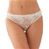 Wacoal Slip da Donna in Pizzo, Stile Bikini, Colore Trasparente, Naturally Nude/Avorio, S