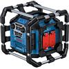 Bosch Professional 18V System Radio da cantiere a batteria GPB 18V-5 C (ricezione tramite Bluetooth, FM e AUX, incl. cavo AUX, 2 batterie (AA), in scatola di cartone)