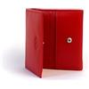 BEDETTI Elegante Portafoglio Unisex in Pelle con pratico Portamonete interno (Rosso)