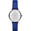 Emporio Armani Orologio Donna, movimento a due lancette, cassa in acciaio 32 mm con cinturino in pelle, AR11344